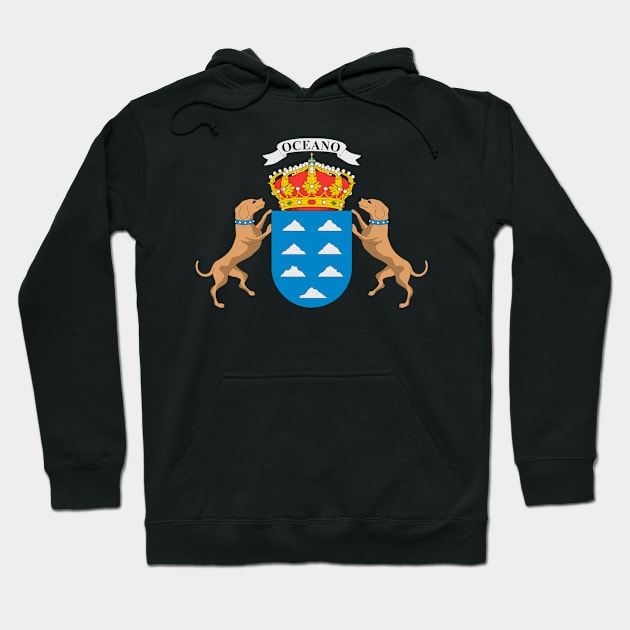 Coat of arms of Canary Islands Hoodie by Wickedcartoons